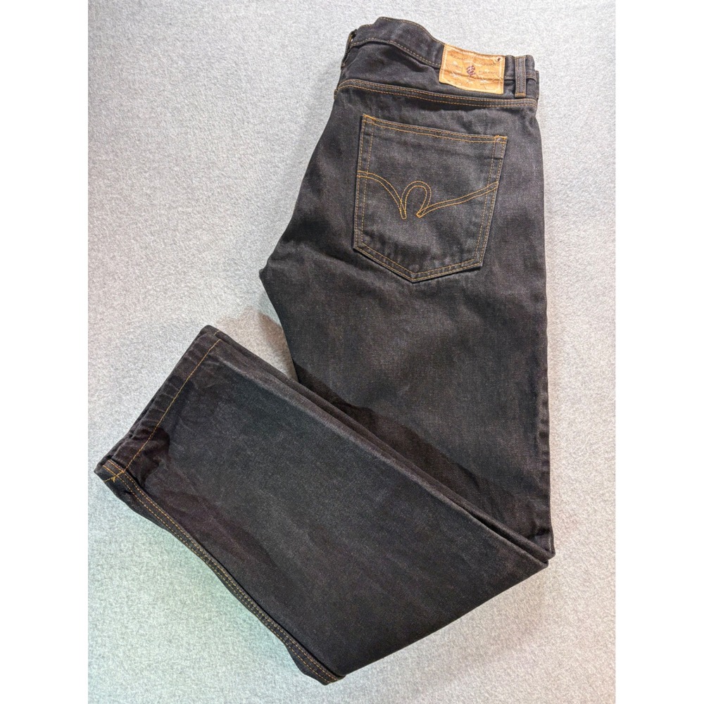 Rocawear Denim Company Mens W40 L34 Dark Wash Indigo Straight Leg Jeans J-991-1